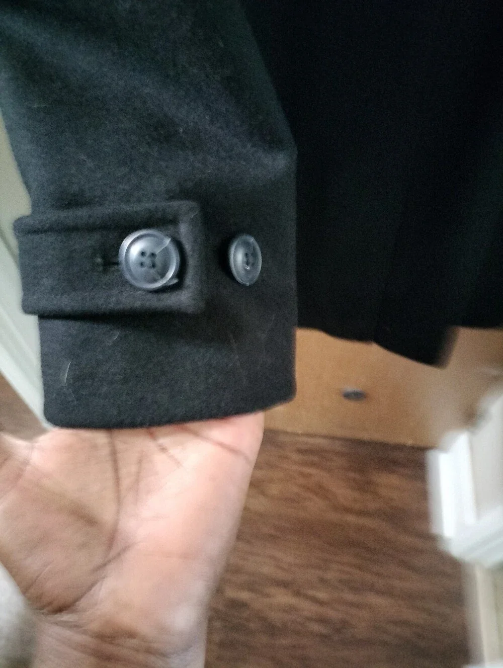 Men's Black Button-Front Coat - Classic Long (@the time we had dogs)